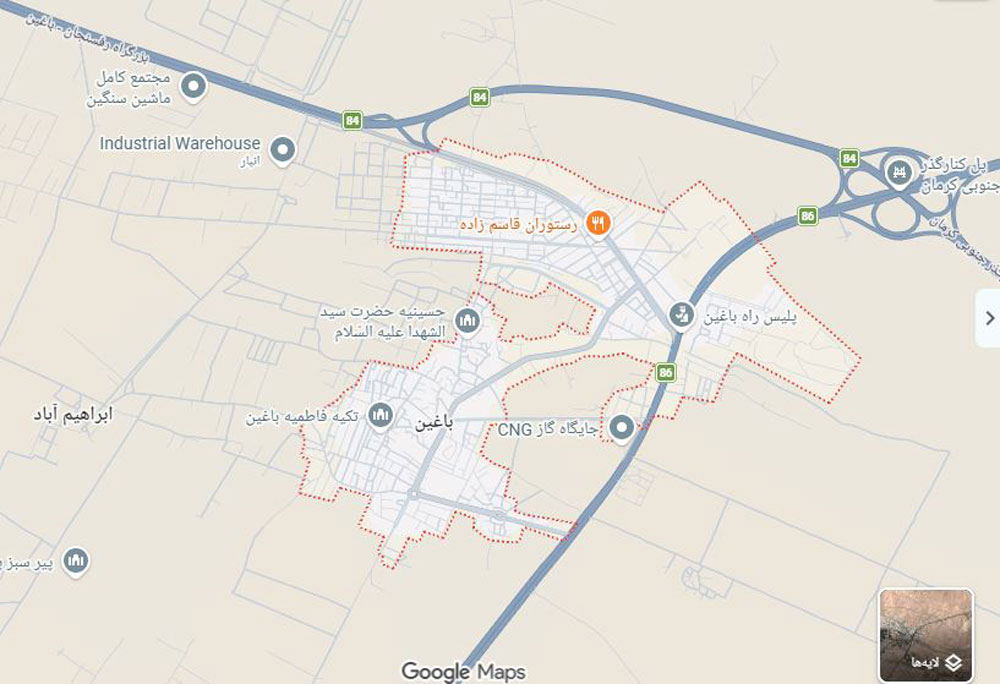 محدوده پوشش امداد خودرو در باغین و اطراف